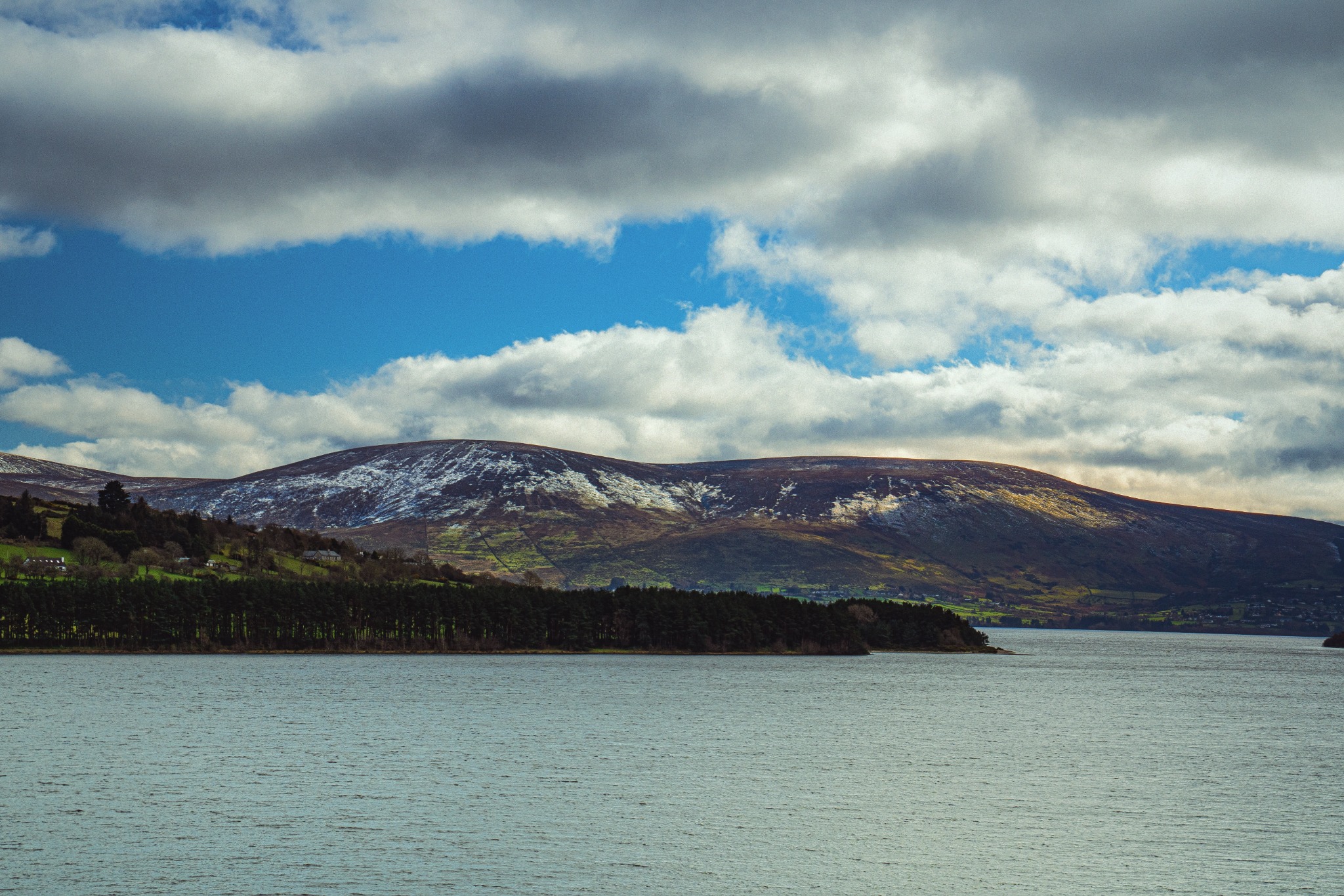 Irish mountains and lake