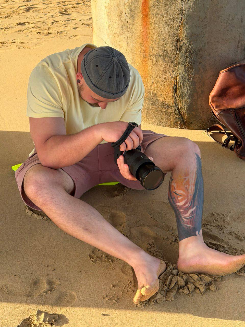 Photographer with camera